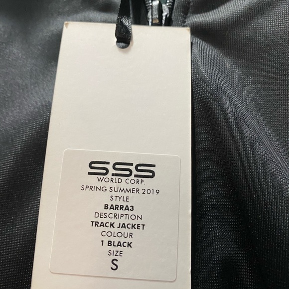 SSS World Corp Black Snake Track Jacket Small NEW NWT - Picture 2 of 5